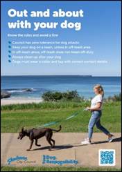 A person walking a dog on a leash on a path by the water

Description automatically generated with low confidence