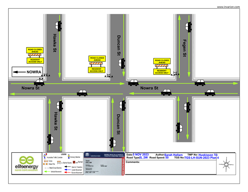 A map of a road with cars and signs

Description automatically generated