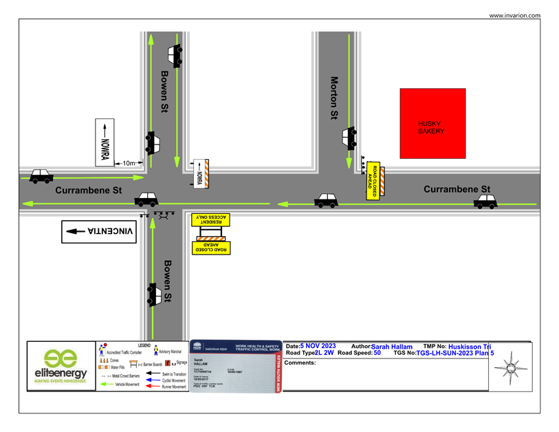 A map of a road with cars and a card

Description automatically generated