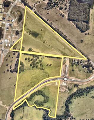 A map of a land with a triangle

Description automatically generated