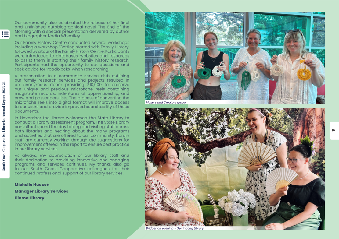 A collage of women holding a fan

Description automatically generated