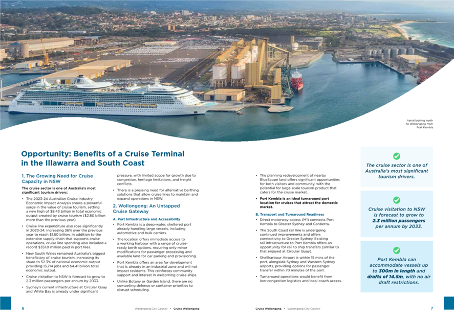 A brochure of a cruise ship in a port

AI-generated content may be incorrect.